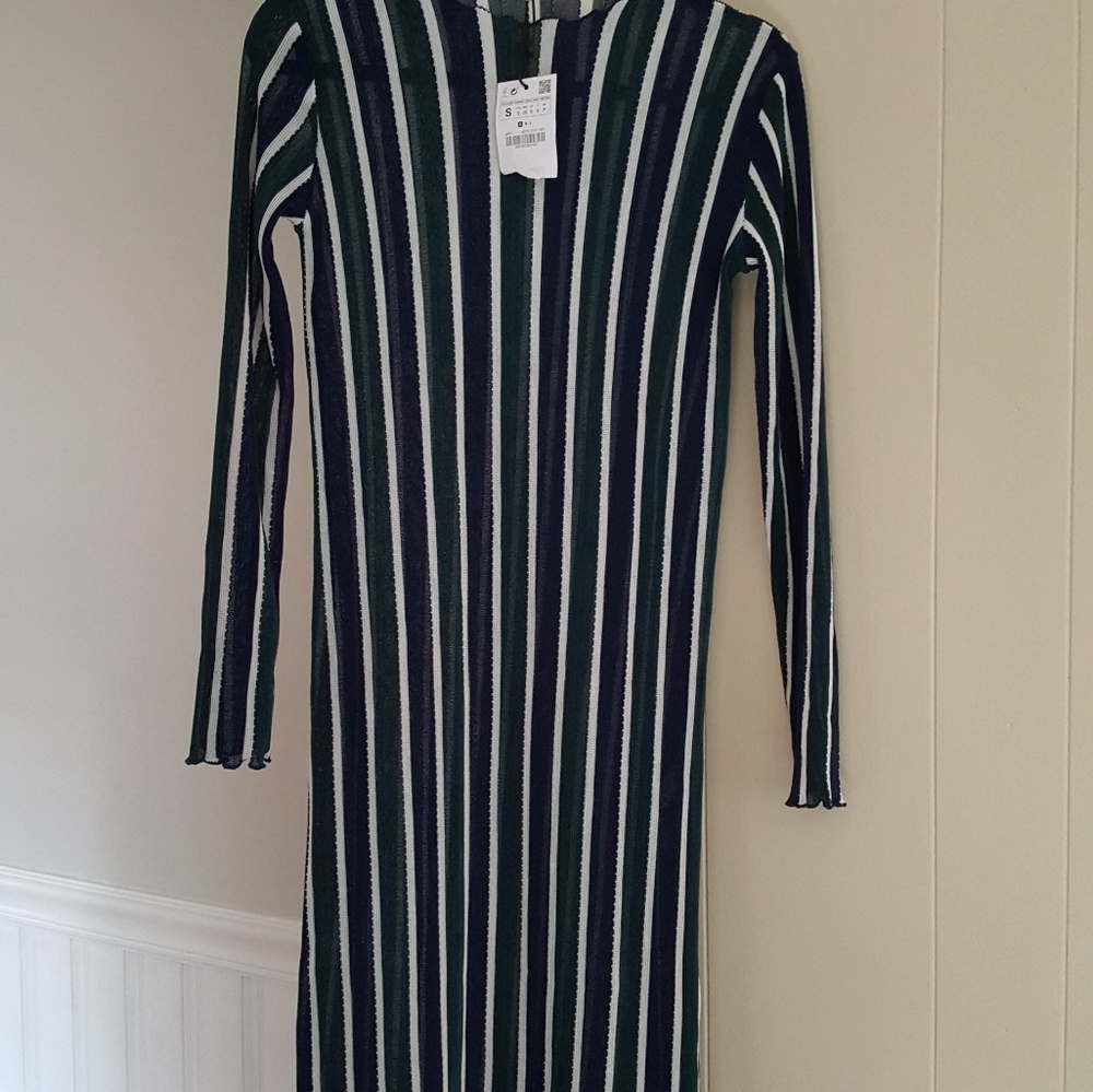 Zara Trafaluc Stripped Dress NWT
